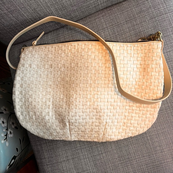 Clare V moyen messenger crossbody bag cream woven - Picture 8 of 9